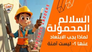 Read more about the article مخاطر استخدام السلالم المحمولة  Portable ladders كمحطات عمل